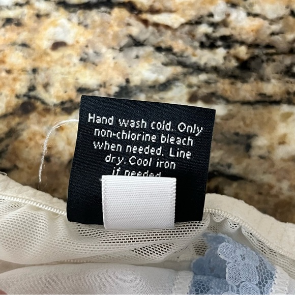 APT. 9 Vintage Y2K Sheer Babydoll Top M Mesh Lace Embroidered Lingerie Blouse - Picture 5 of 8